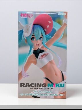 Hatsune Miku Racing GT Project Trio-Try-It Figure - Turquoise & Pink